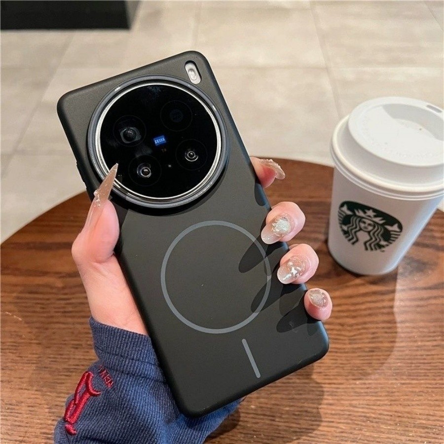กันกระแทก Matte Magnetic Wireless Charge ซิลิโคนเหลวเคสโทรศัพท์สําหรับ Vivo X300 X200 fe X100 X90 X80 Pro เคสโทรศัพท์แบบนุ่มฝาครอบป้องกัน