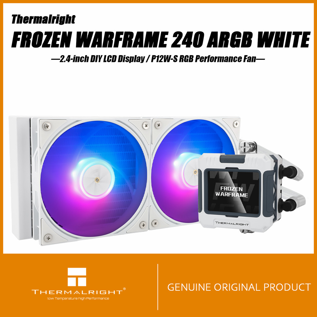 Thermalright FROZEN WARFRAME 240 ARGB WHITE AIO CPU LIQUID COOLER FW240 ARGB WHITE 2.44 นิ้ว DIY จอแ