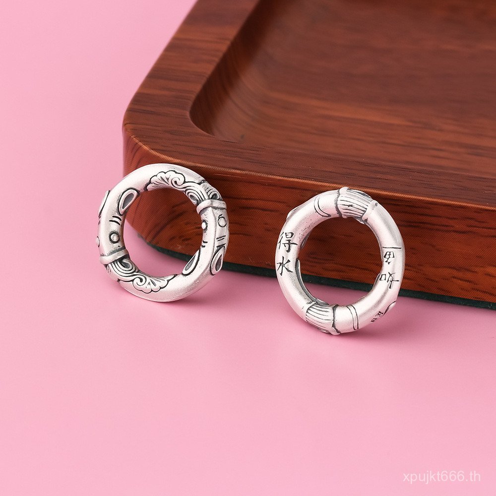 แหวนสไตล์จีน ทำจากเงินสเตอร์ลิงสังกะสีบรอนซ์ s999 เงินแท้ ขนาดพอดีมือ พร้อมให้ความสวยงามในทุกวัน M2R