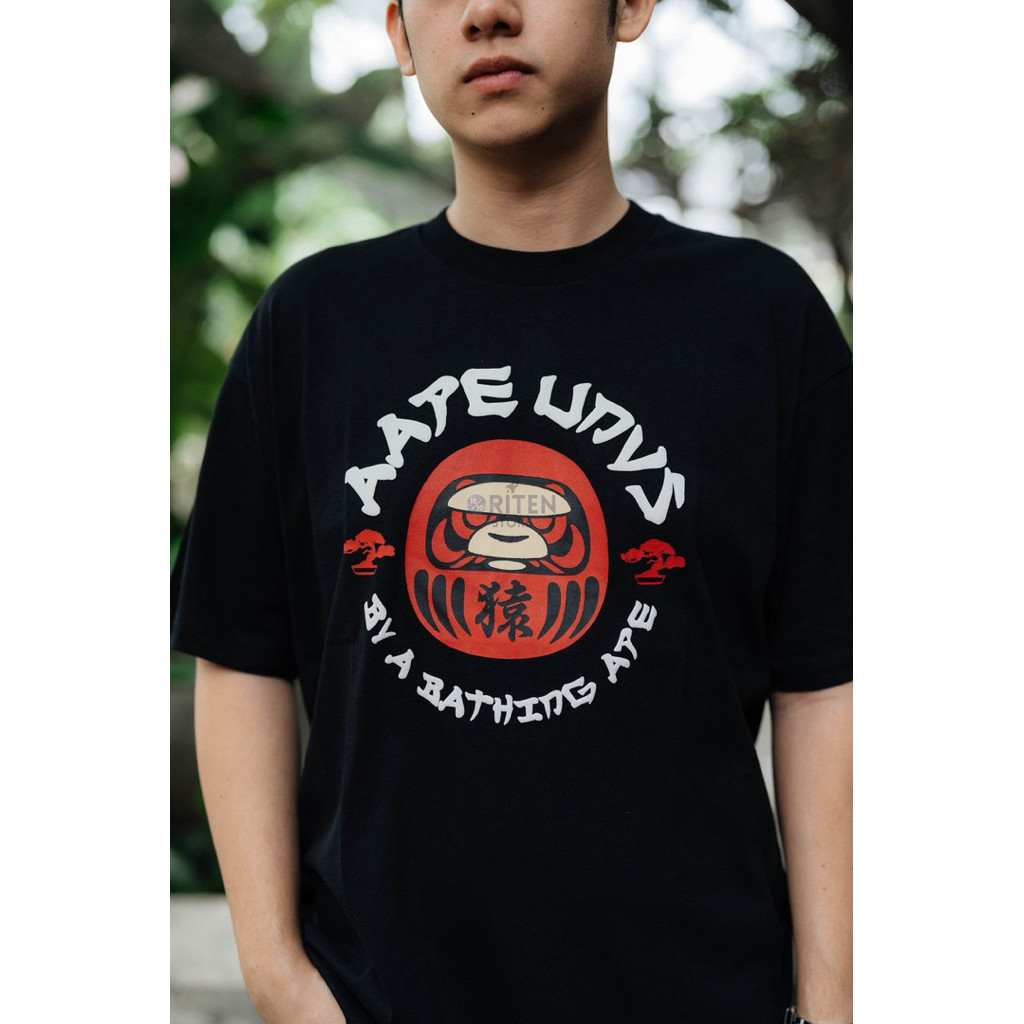 Ramdhan - AAPE Daruma Logo Tee Black / Aape เสื้อยืด Unisex Men Branded