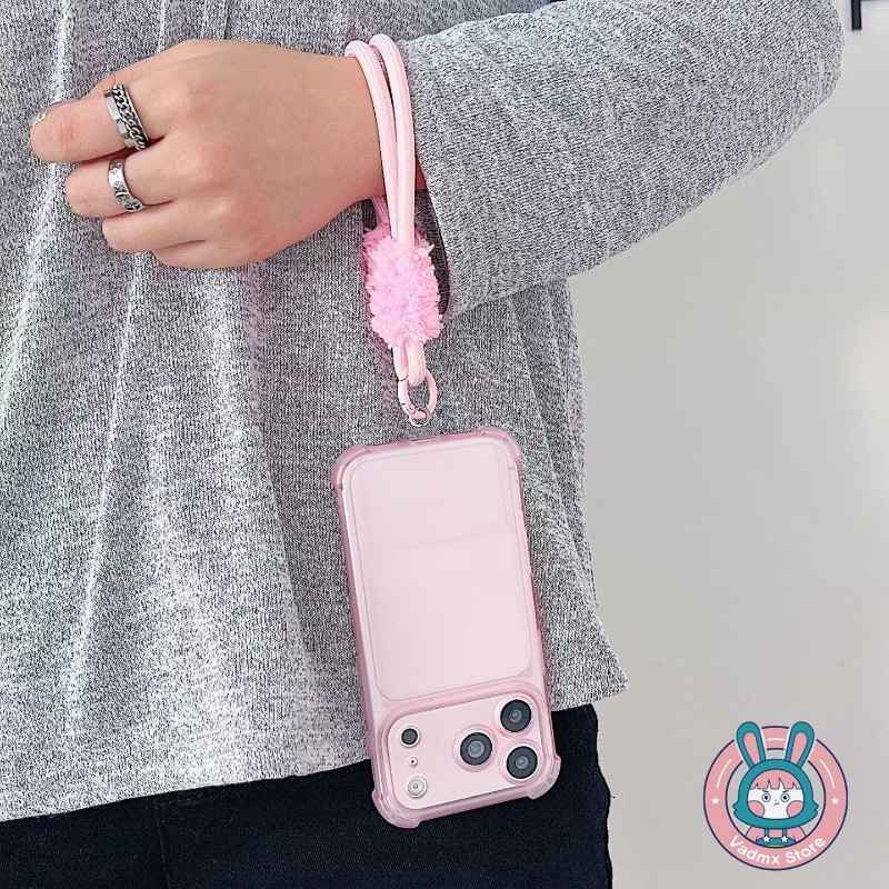 Ice Mist เคสโทรศัพท์สําหรับ OPPO Reno 10 9 8 8Z 7 7Z Pro Plus 6 Lite 5 Pro 5K 5G 4G Frosted ปลอกใสน่ารักหรูหรา Anti-fall นุ่มปกหลัง Plush Lanyard ราคา ถูกที่สุด ดีลบีเคเค แกลเลอรีภาพที่ 4