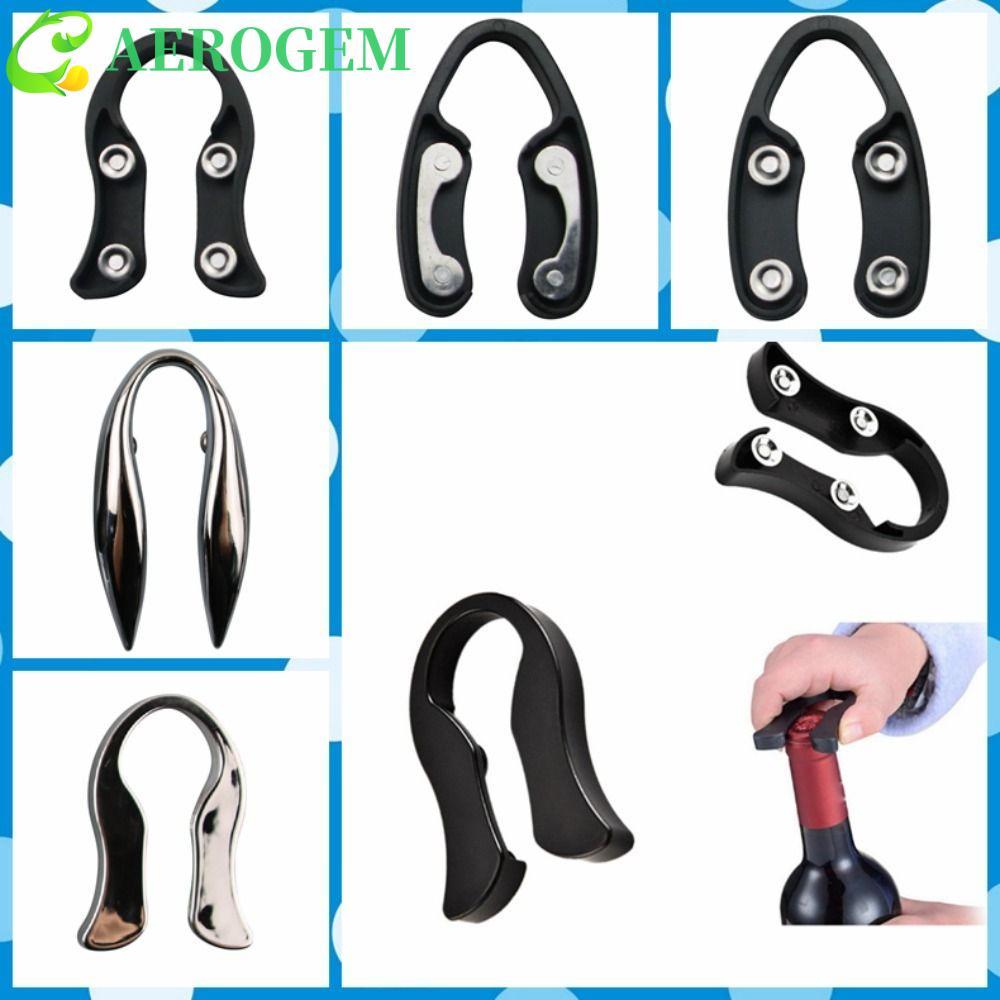 AEROGEM ที่เปิดขวดไวน์มือถือ ออกแบบตามหลักสรีรศาสตร์ พร้อมเครื่องตัดฟอยล์กระดาษสีดํา/เงิน อุปกรณ์เสริมบาร์ คนรักไวน์