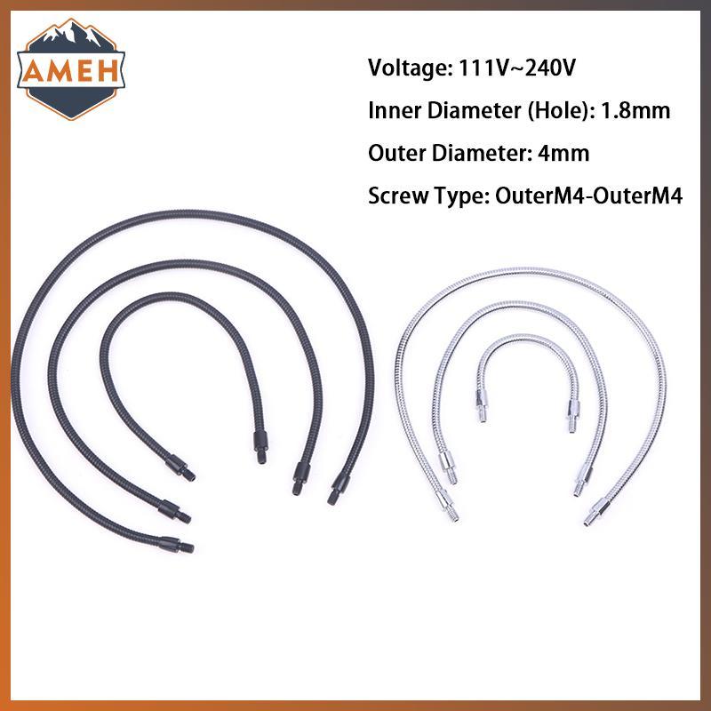 Technicolorepic LED M4 ck Silver ไมโครโฟนตําแหน่งท่อสองฟันภายนอก M4 ยืดหยุ่นหลอดงู TEC