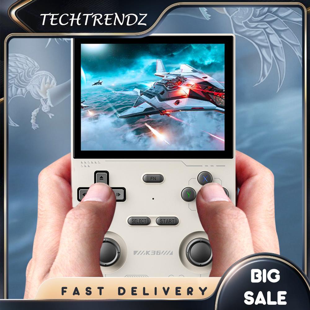 K36 คอนโซลวิดีโอเกม Dual จอยสติ๊ก 3.5 นิ้วหน้าจอ IPS เครื่องเล่นวิดีโอ 3500 MAh แบตเตอรี่สําหรับ PSP