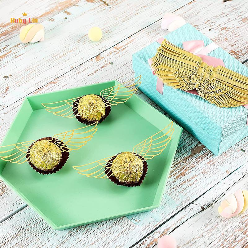 Ruby Lin 50 ชิ้น Wizard Party ช็อกโกแลตตกแต่ง Chocolate Hollowed Wings ตกแต่ง Nice