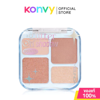 Mei Linda Glitter On Shadow Palette 6.8g #01 Strawberry Sunrise เมลินดา พาเลทอายแชโดว์เนื้อโมจินุ่มเด้ง.