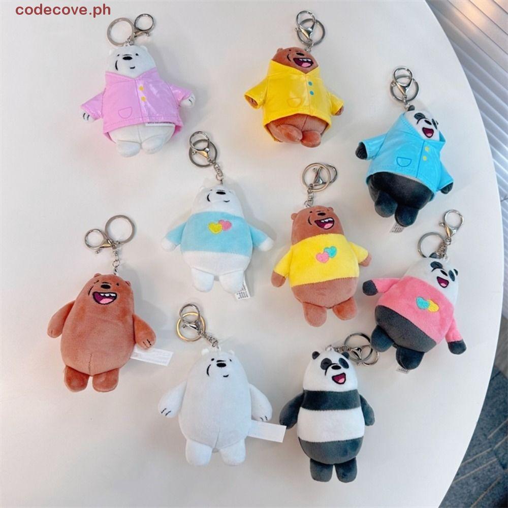 CODECOVE​ We Bare Bears จี้, ตุ๊กตาตุ๊กตาการ์ตูน Ice Bear พวงกุญแจ, สําหรับเด็ก Plushies ตัวเลข Kawa