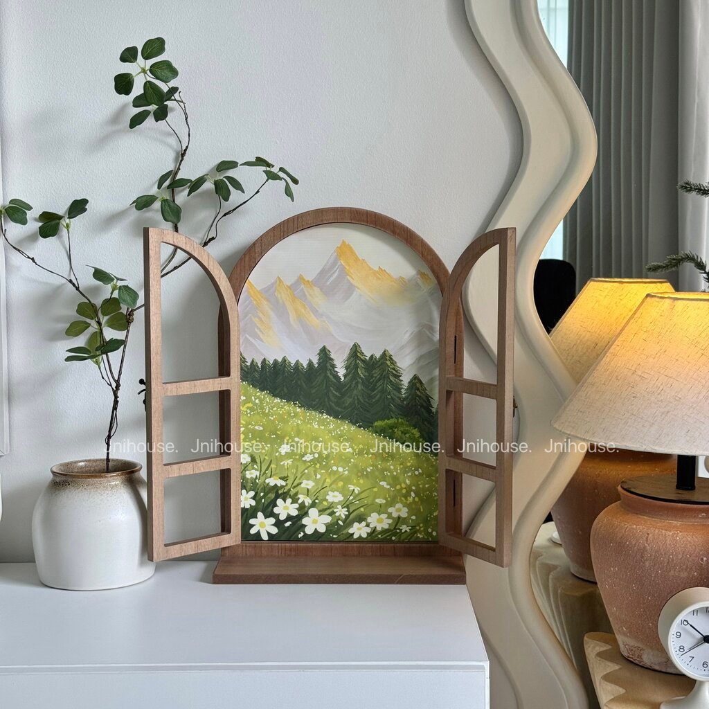 [พร้อมส่ง] Jnihouse : ภาพติดผนัง กรอบหน้าต่าง (เปิดได้)