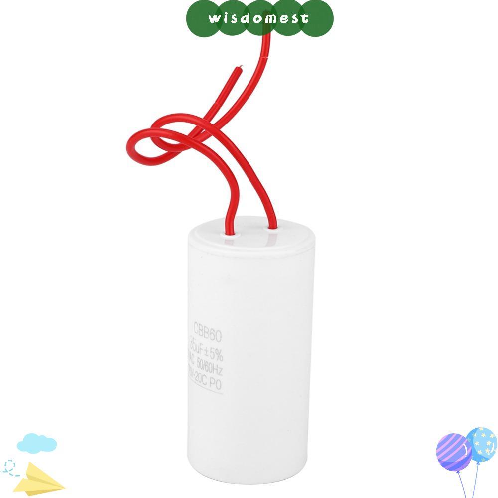WISDOMEST CBB60 Motor Run Capacitor, 35uF 450VAC Start Capacitor, ปั๊มน้ําทรงกลมทนทาน Capacitor ปั๊ม