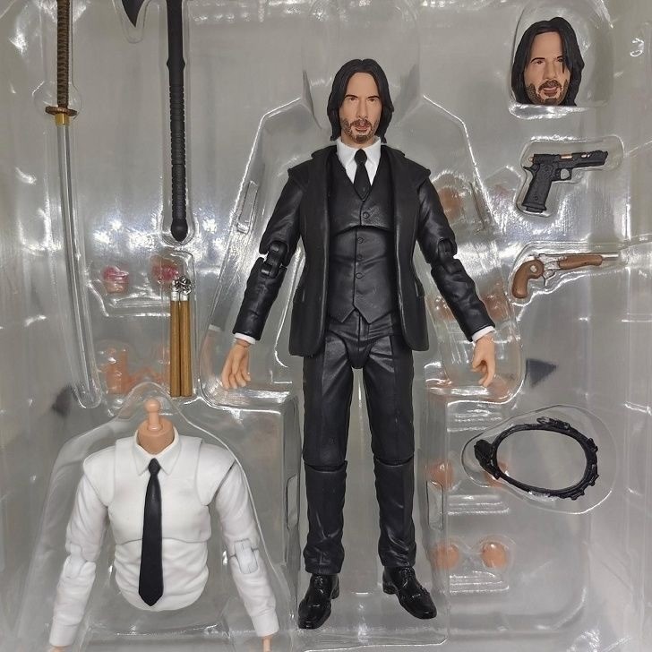 John Wick MAFEX212John Wick Keanu Reeves 6Inch Movable Doll Hand-Made Model