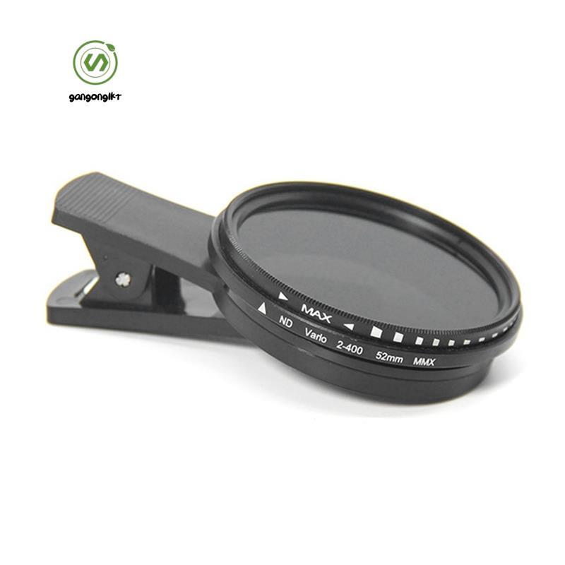 [gangong1kr] ND2–ND400 52 มม. คลิปออน ฟิลเตอร์ ND ปรับได้ สําหรับมือถือ สมาร์ทโฟน