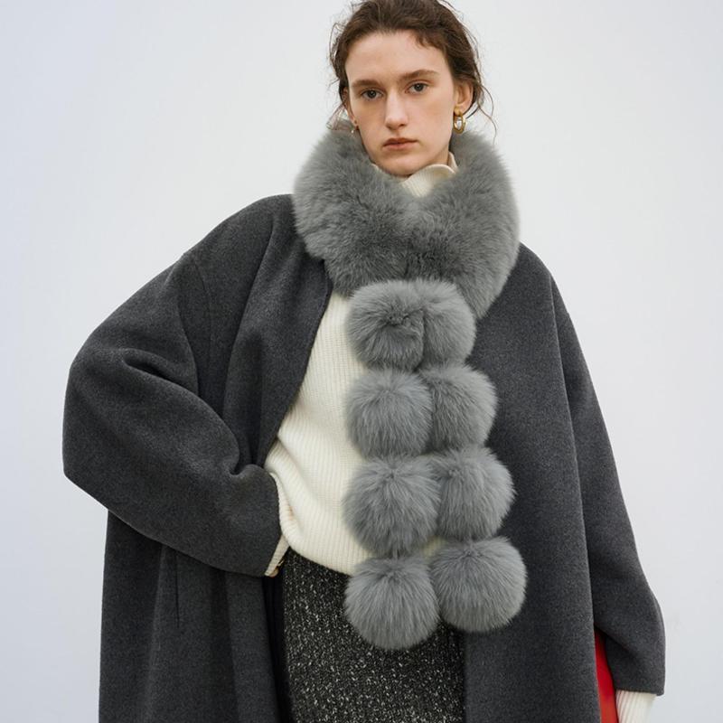 StardustLab ยาว Faux Fox ผ้าพันคอผู้หญิงฤดูหนาว Warm Soft Furry ผ้าพันคอ Casual Lady กลางแจ้ง Ne อุ่