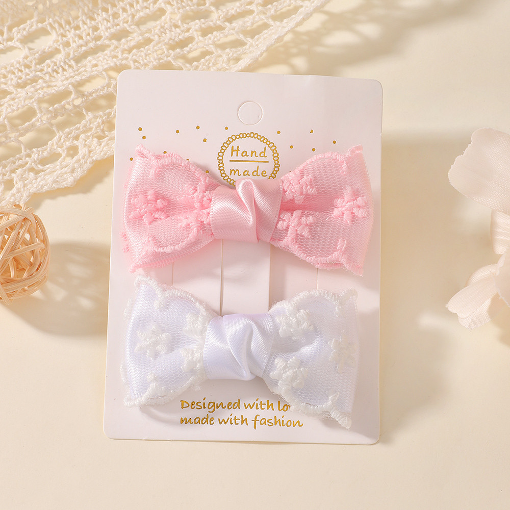 2 ชิ้น Elegant ริบบิ้นผม Bows คลิปสําหรับผู้หญิงสาว Bowknot ด้านข้าง Hairpin Barrettes เทศกาล Cheer เครื่องประดับผม