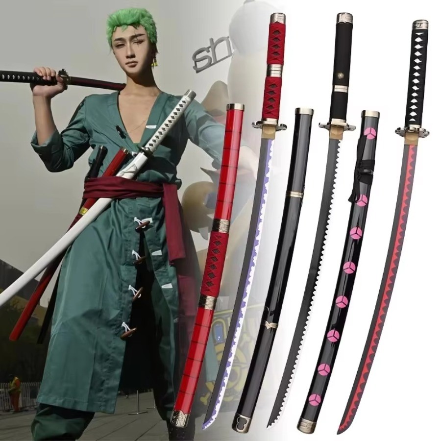 81 ซม.32 นิ้วไม้ Katana ดาบอะนิเมะคอสเพลย์ Prop ขนาดจริงญี่ปุ่น Samurai Sabre Home O