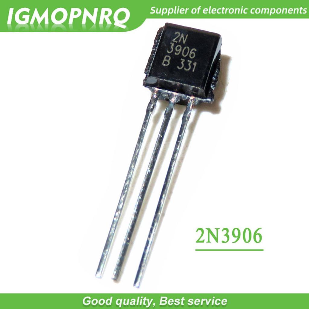 100 ชิ้น 2N3906 3906 TO-92 ทรานซิสเตอร์ต่ํา PNP ใหม่เดิม