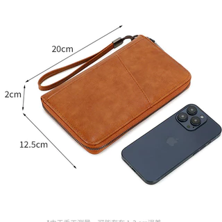 กระเป๋าพาสปอร์ตกันรีด RFID กันแม่เหล็ก มีซิป ใส่เอกสาร ตั๋วเครื่องบิน อเนกประสงค์