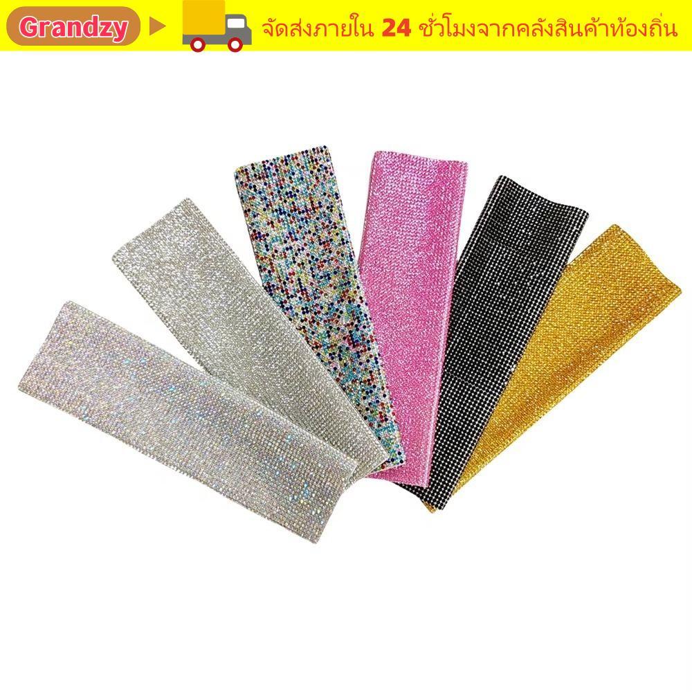 GRANDZY ฝาครอบด้ามจับไมค์ไร้สาย,ซับนุ่ม Shining ไมโครโฟนตกแต่ง, Sparkly Bling Rhinestones ทนทานประณีต MIC อุปกรณ์เสริม Party