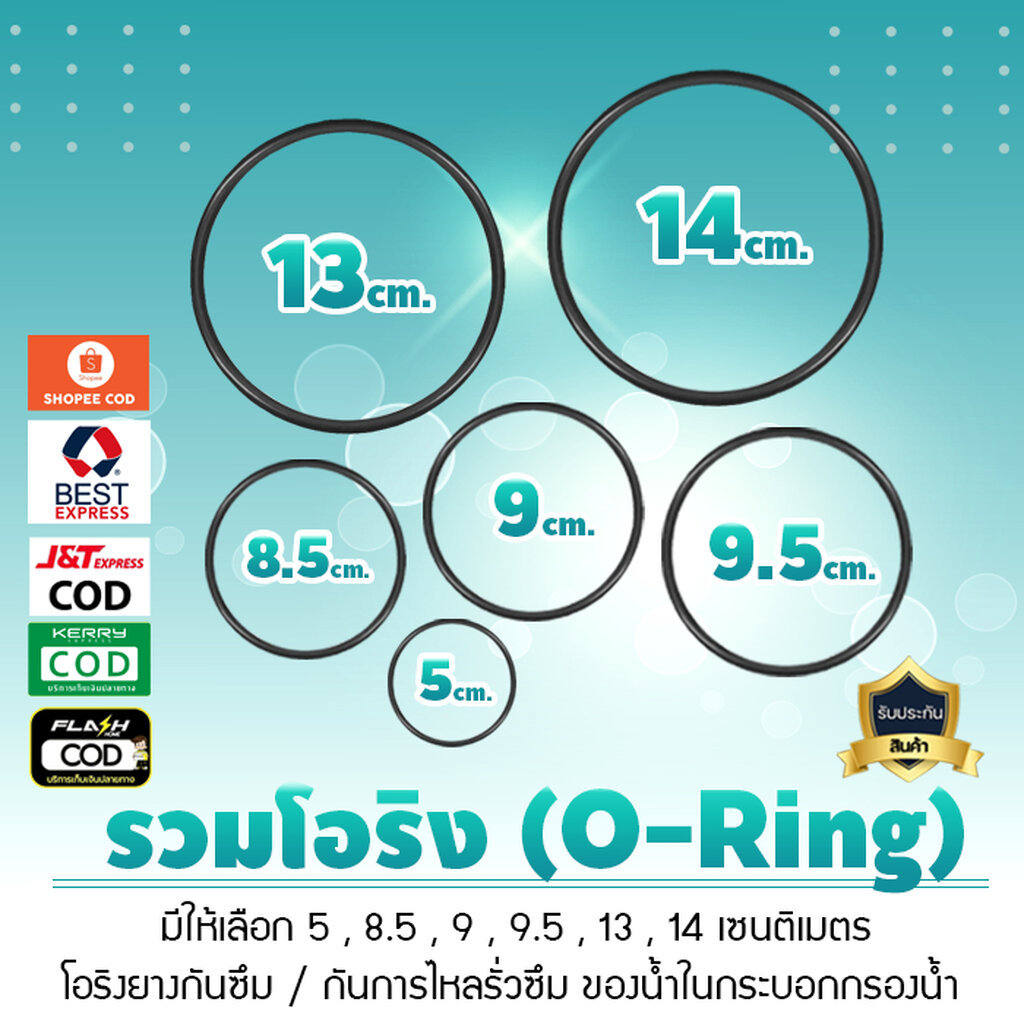 รวมโอริง กระบอกกรองยางกันซึม ประเก็นยาง โอริงบิ๊กบลู Oring ขนาด 5 , 8 , 8.5 , 9 , 9.5 , 10 , 13 , 14 โอริงUV เจ๊ตุ่ม