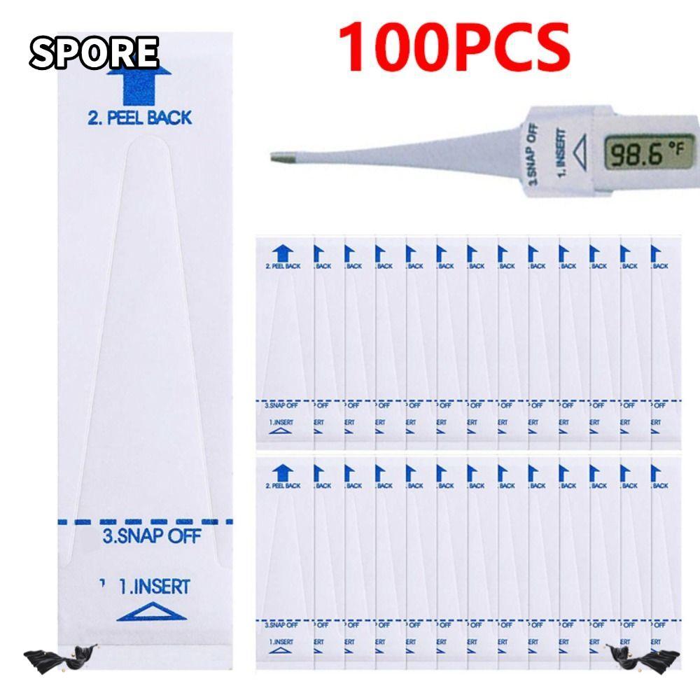 SPIORE 100PCS Digital Probe Covers,ทิ้งสะดวกเครื่องวัดอุณหภูมิ Probe Cover,คุณภาพสูงสุขอนามัยบางปลอด
