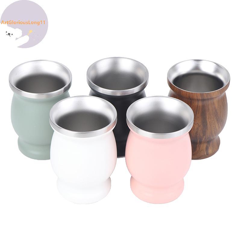 ArtGloriousLong Yerba Mate Cup 304 สแตนเลส 8oz Argentine Yerba Mate Gourd With illas VN