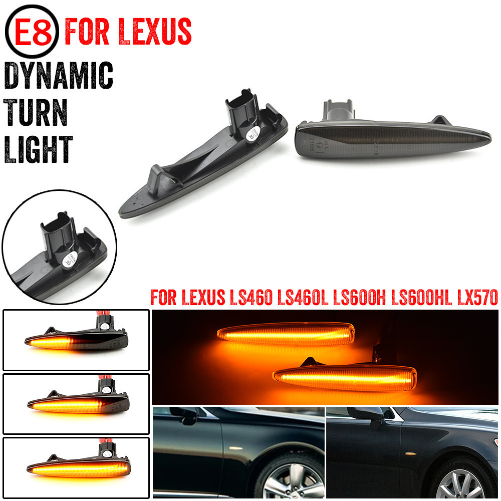 แบบไดนามิก LED ด้านข้างไฟเลี้ยวลําดับไฟแสดงสถานะสําหรับ Lexus LS460 LS460L LS600h LS600h LS600hL LX5