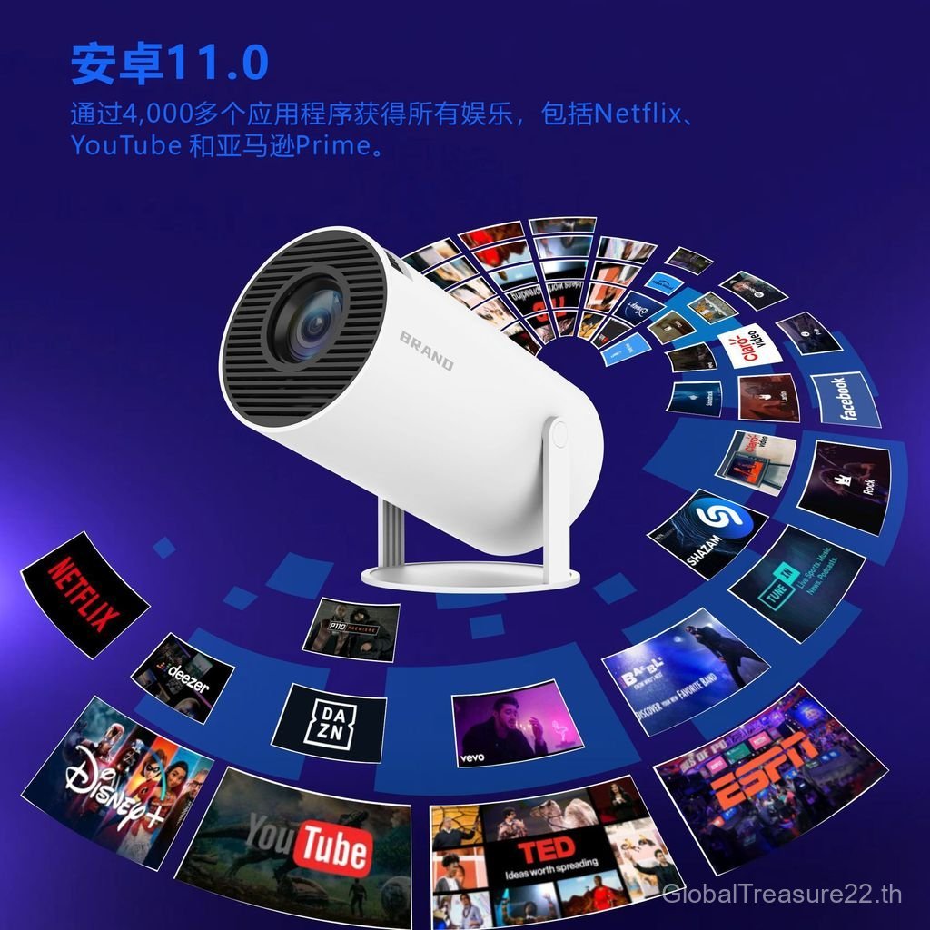 Overseas HD Projector HY300 Projector Home Hall Projection Wall HD 4K Projector