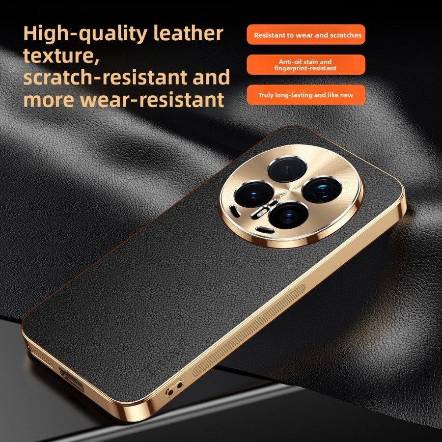 Casing For Honor Magic 8 Pro Case Electroplated lychee peel pattern เคสโทรศัพท์กันกระแทก Hard Case