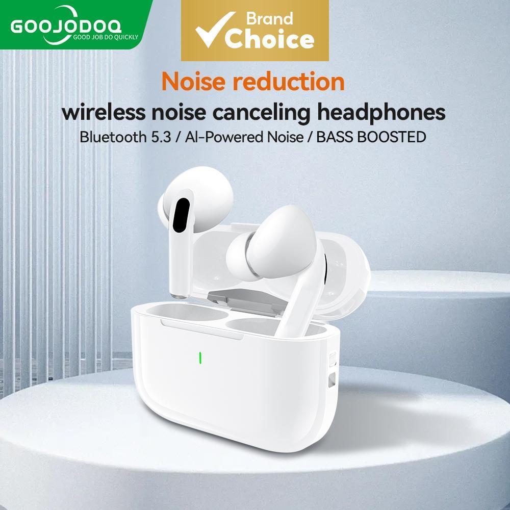 หูฟังบลูทูธไร้สาย J206 รุ่นที่ 5.3 พร้อมไมโครโฟนตัดเสียงรบกวน เสียงคุณภาพสูง สีขาว รองรับหลายอุปกรณ์