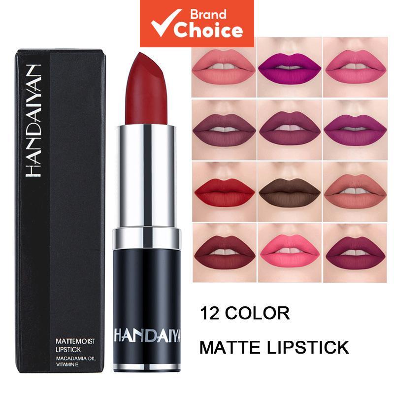 HANDAIYAN ลิปสติกกันน้ํา กันเปื้อน เนื้อแมตต์กํามะหยี่ ติดทนนาน ให้ความชุ่มชื้น ให้ผลลัพธ์แต่งหน้านุ่มนวล