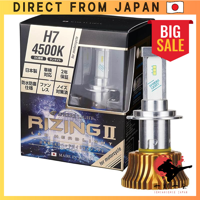 Spherelight Bike RIZING2 H7 LED Headlight 4500K Sunlight 12V 2400lm Vehicle Inspection Compliant Mad