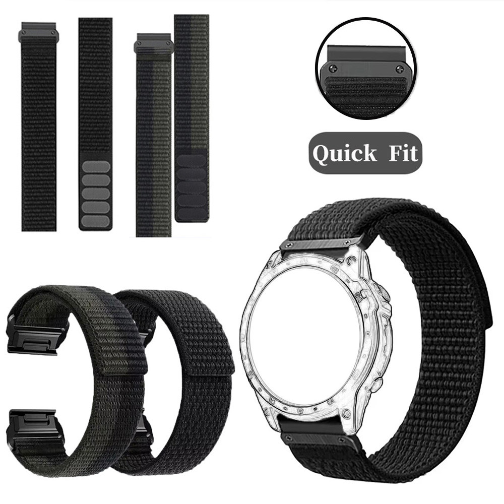 QuickFit 26 มม.สายนาฬิกาไนลอนสําหรับ Coros VERTIX 2 นุ่มและระบายอากาศได้เปลี่ยนสายปรับได้สําหรับ Coros VERTIX 2S สายนาฬิกา