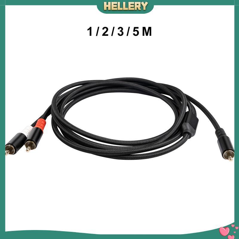 [HelleryTH] สายซับวูฟเฟอร์ RCA เป็น 2RCA Y Adapter Splitter สําหรับเครื่องขยายเสียงหูฟัง 2m