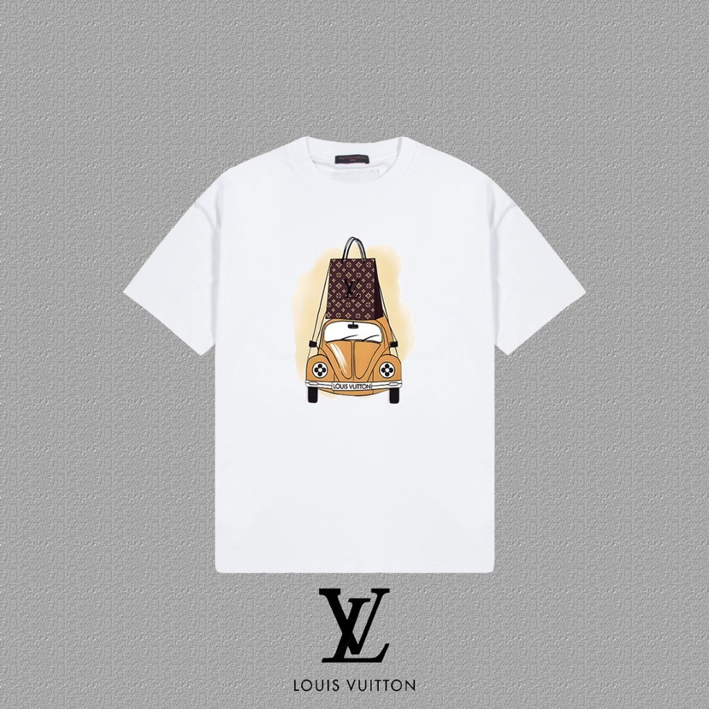 LOUIS VUITTON/LV/2026 Early Spring เสื้อยืดแขนสั้นสไตล์ใหม่ผู้ชายผู้หญิงคู่ Heavy Design Feel Co-Bra