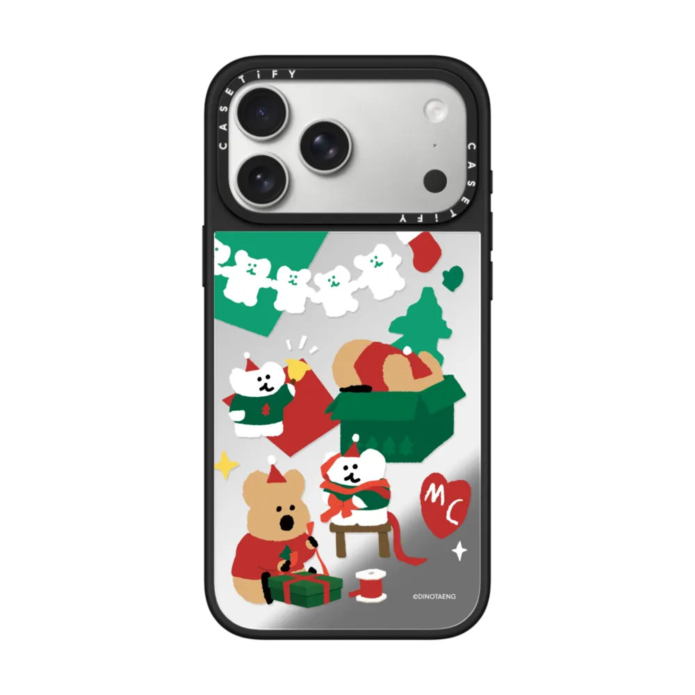พร้อมสต็อก CASETiFY Persimmon Pepper Bear Marshville Holiday 02 เหมาะสําหรับ Apple iPhone17 Pro Max 