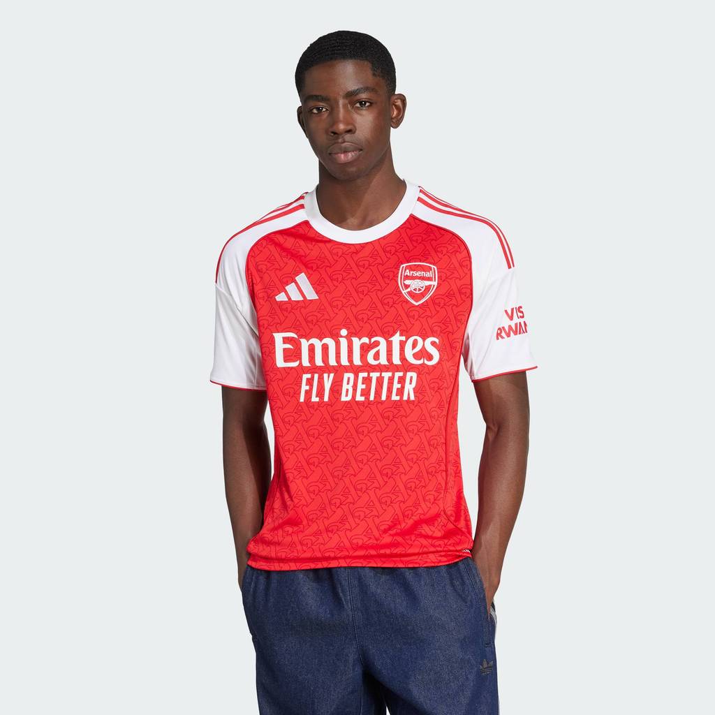 adidas ฟุตบอล เสื้อฟุตบอลชุดเหย้า Arsenal 25/26 ผู้ชาย สีแดง JI9517