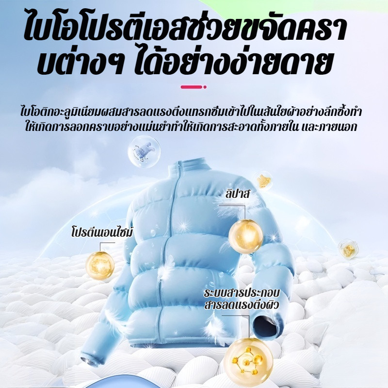 🔥โปร 1 แถม 1 ✅【น้ำยาทําความสะอาดพิเศษสําหรับแจ็คเก็ตดาวน์】น้ำยาซักแจ็คเก็ตปลอดภัย/ทางเลือกการซักแห้ง/ช่วยลบคราบและปกป้องขนเป็ดไม่ให้จับตัวกัน ปลอดภัย ไม่ทำลายเนื้อผ้า ใช้แทนการซักแห้งได้ - รูปที่ 4