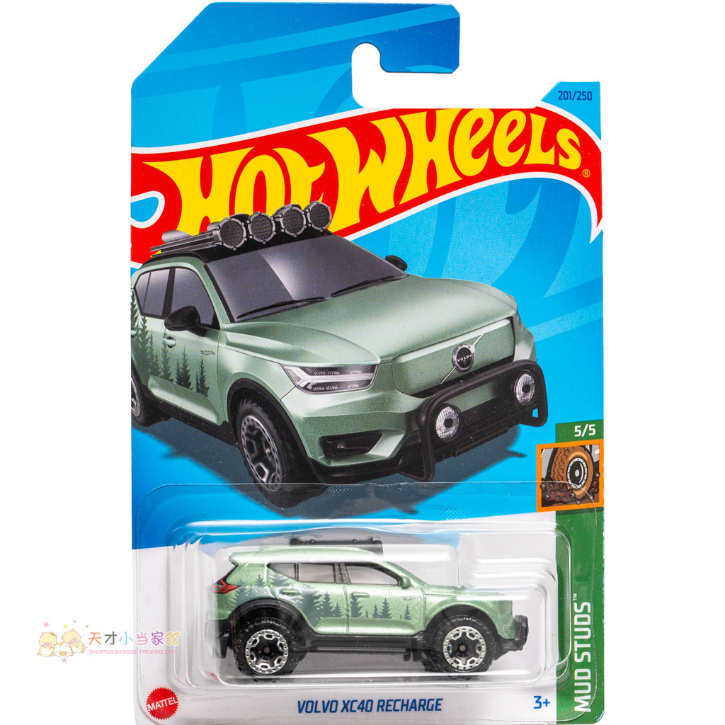 เบอร์ 201 VOLVO XC40 RECHARGE VOLVO Green Mattel Hot Wheels MUD STUDS Series