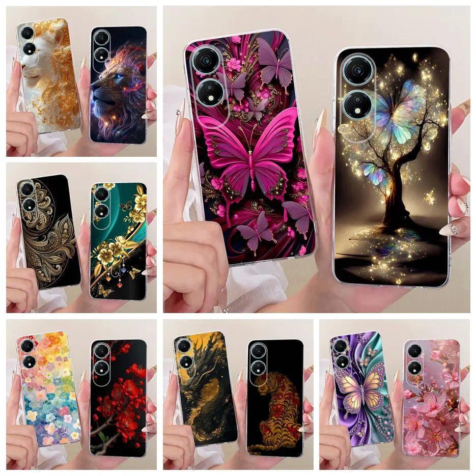 สําหรับ Honor X5 กรณี VNA-LX2 VNA-LX3 หรูหราผีเสื้อต้นไม้ทาสี Soft Slim เคสโทรศัพท์สําหรับ Honor X5 