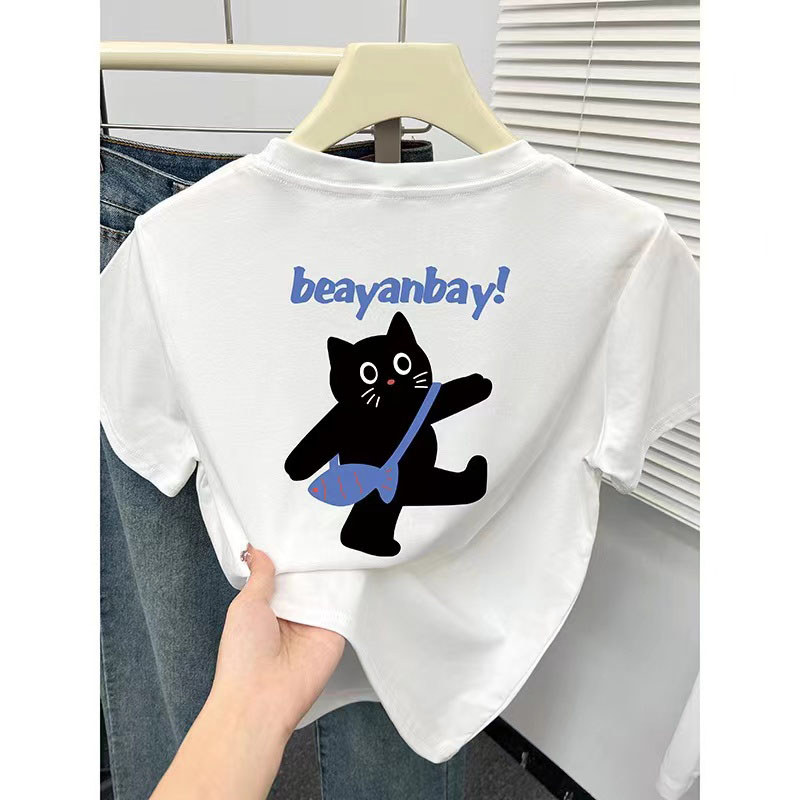 3788738COD Real Shot 220g ขายร้อนฤดูร้อนสไตล์ใหม่รอบคอลดอายุการ์ตูนพิมพ์ Slimmer ดูด้านหน้าไหล่แขนสั