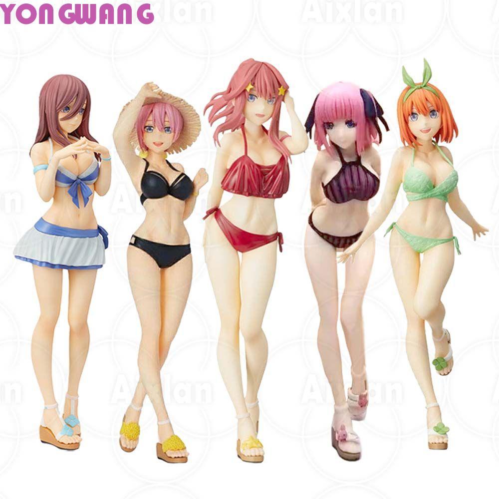 YONGWANG66HR Nakano Miku Action Figure PVC เด็ก Gotoubun ไม่มี Hanayome Quintessential Miniatures Ac