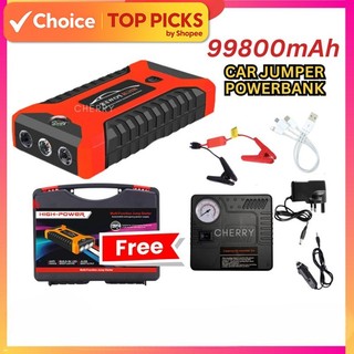 Car Jumper Starter 12V 99800mAh with Pump | Power Bank for Emergency Start, Car Battery | Jumpstart Kereta  (车用启动器)