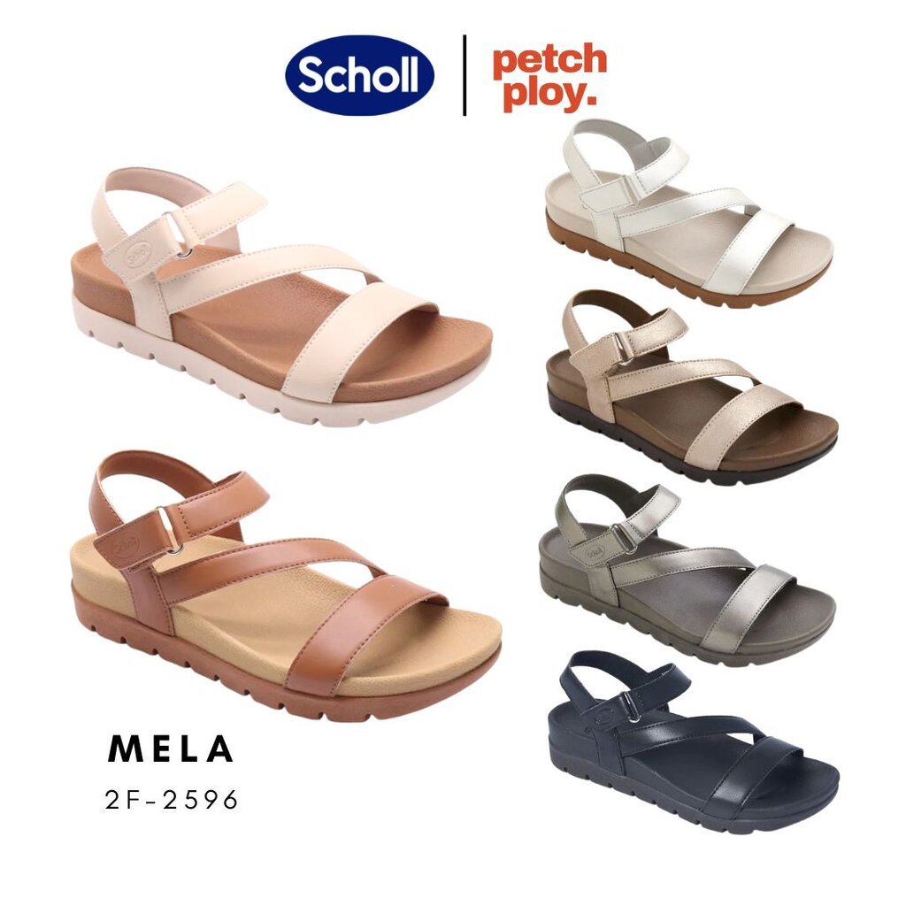 Scholl รุ่น Mela 2F-2596 รองเท้าสกอลล์ แบบรัดส้น นวัตกรรมที่ออกแบบให้รองรับรูปเท้าได้ทุกส่วน