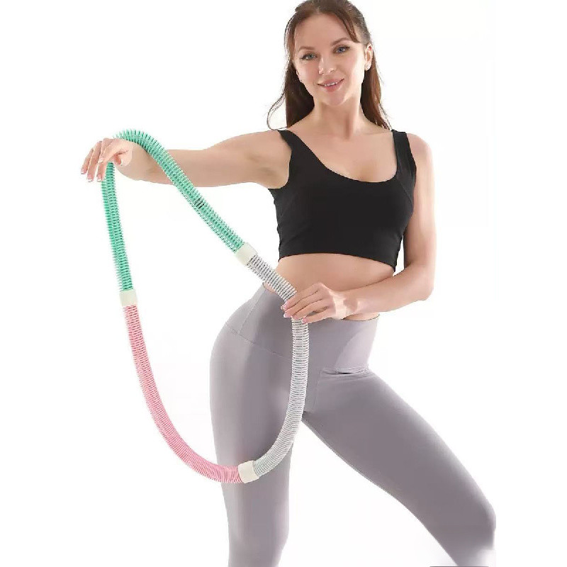 Soft Spring Hula Hoop - Weighted Fitness Hoop For Waist Shaping, Fat Burning, Lumbar-Friendly Home G