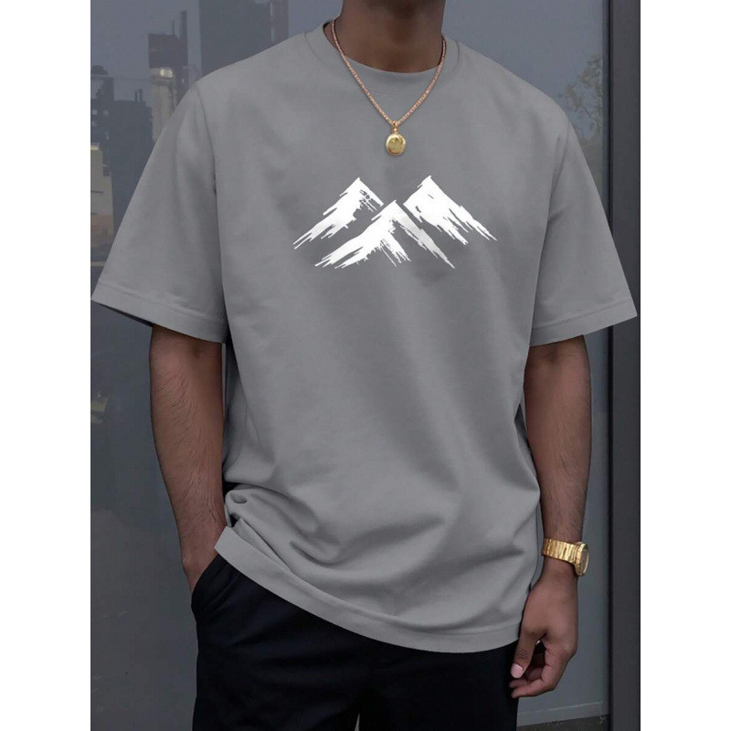 2026休闲印花Manfinity Homme Mens Summer Casual Minimalist MountCOD EIIN