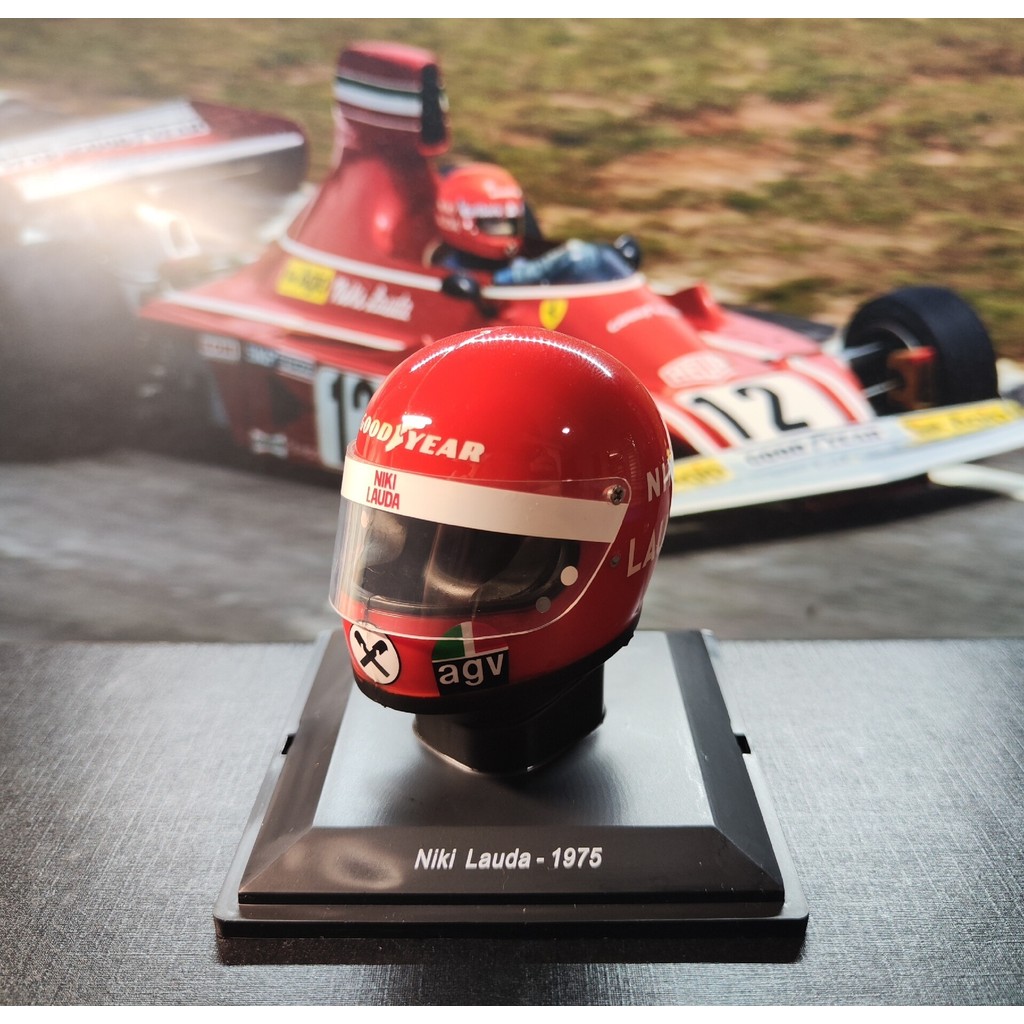 หมวกกันน็อค F1 รุ่น 1: 5 Spark Ferrari Nicky Lauda Helmet 1975 Racing Season WDC Nicky Lauda World C