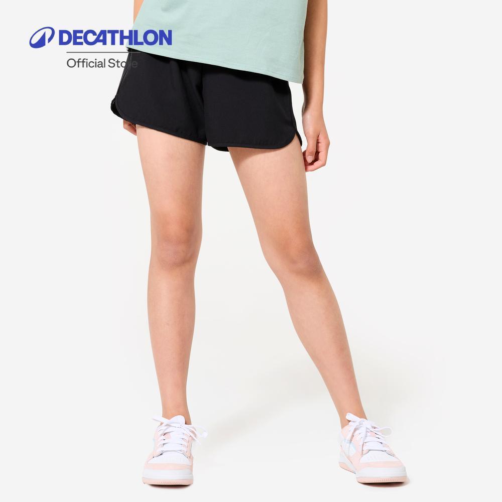 Decathlon Girls’ Multisport Breathable Shorts กางเกงขาสั้นเด็กผู้หญิงระบายอากาศได้ดี รุ่น W500 – Black