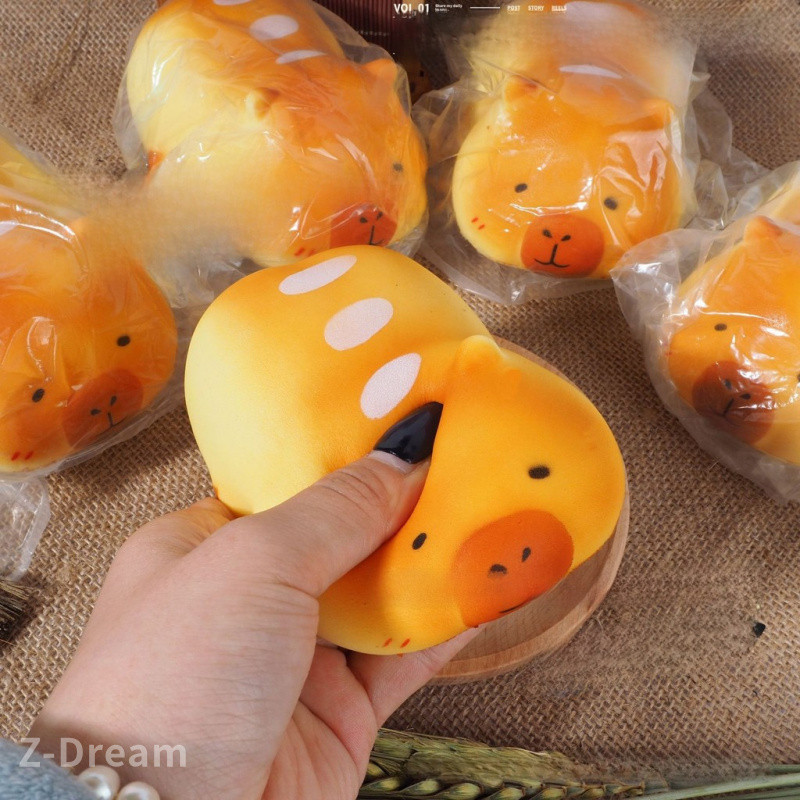 ของเล่นบีบอัด หยิก ขนมปังคาปิบาระ ลูกสุนัข รีบาวด์ช้า
