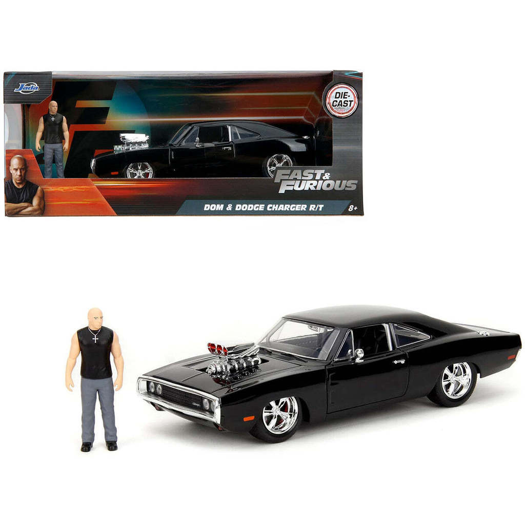 1:24 Doms 1970 Dodge Charger w/Figurine -- Fast & Furious JADA 35907