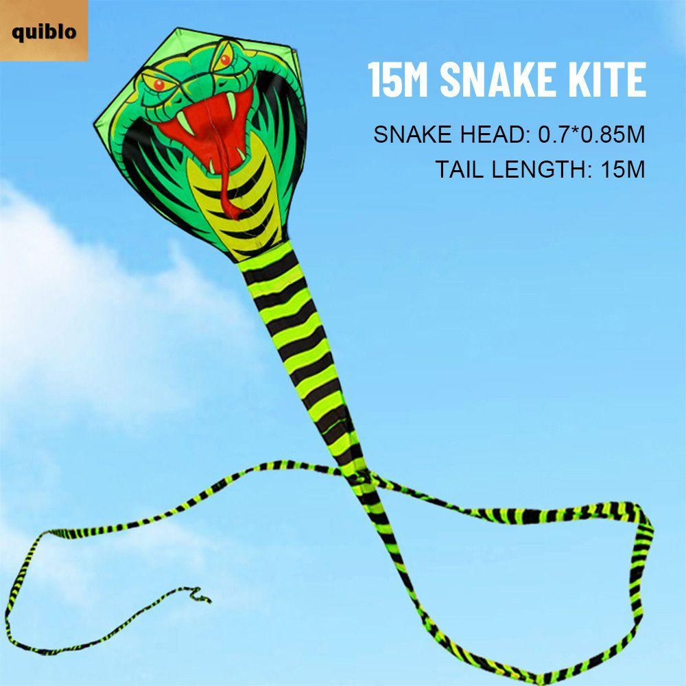 QUIBLO 8/15 M งูขนาดใหญ่ของเล่นเด็กเด็กผู้ใหญ่สัตว์ลม Kites