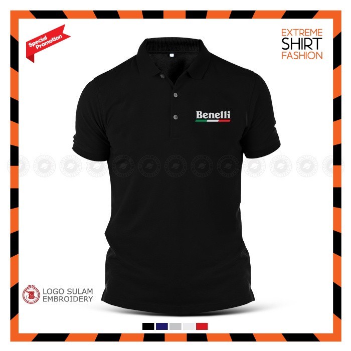 เสื้อโปโล Sulam Benelli Bike R18i RFS150i สำหรับบิ๊กไบค์สไตล์โมโตจีพี ทำจากผ้าคอตตอน ลายฝีมือแบบสบาย